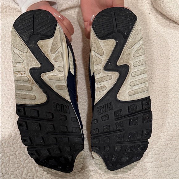 Women’s Nike Air White, Blue, and Tobacco Sneakers - Picture 7 of 9